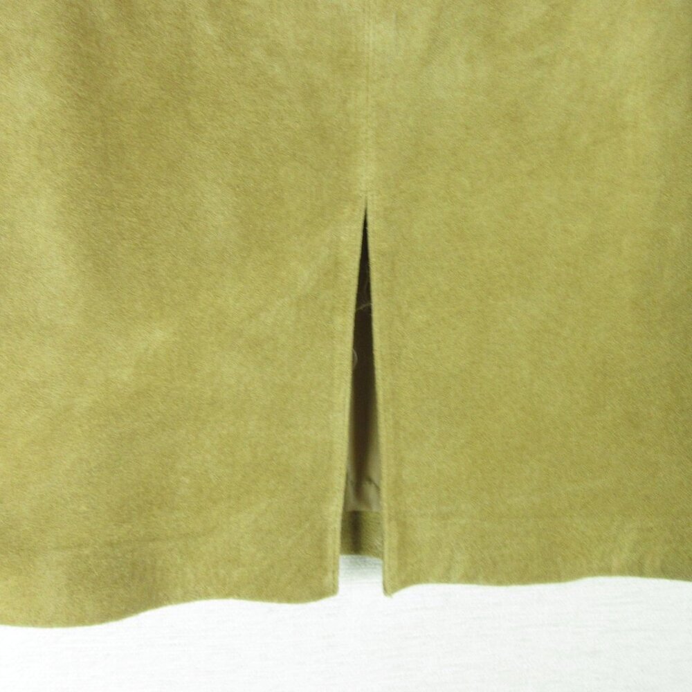 Mossimo Supply Co. Tan 100% Leather Suede Pencil Skirt Size 2 Boho Y2K - Picture 6 of 10